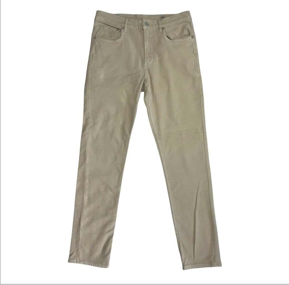 Faherty Brand Men's 5-Pocket Stretch Terry Pants in Khaki